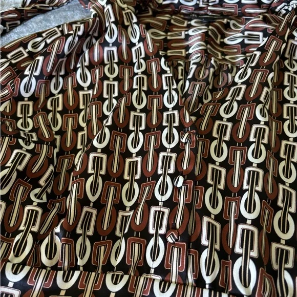 INC International Concepts women’s dress size M Brown Black and White Chain - Picture 9 of 9